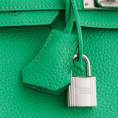 Hermès Birkin 25 Togo Vert Comics Palladium Hardware 